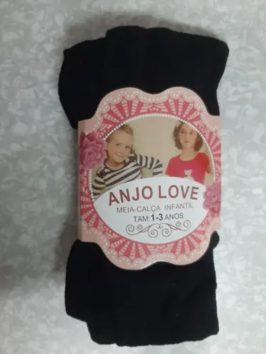 Meia-Calça Infantil Preta 1 a 3 Anos