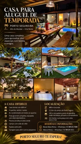 CASA PORTO SEGURO BAHIA ALUGUEL TEMPORADA