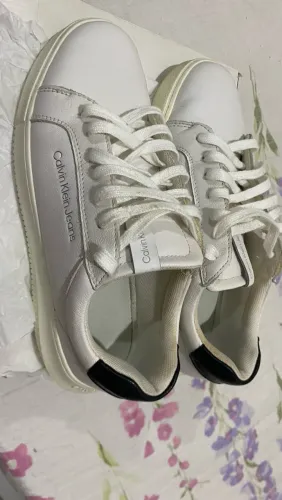 Tênis branco de Couro , original Calvin Klein