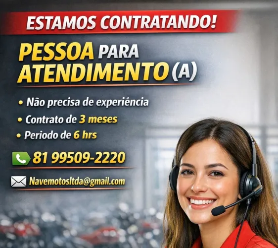 Vaga de atendimento administrativo.