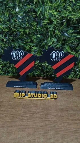 Kit 2 Placas Decorativas do Athletico Paranaense Feitas em 3D