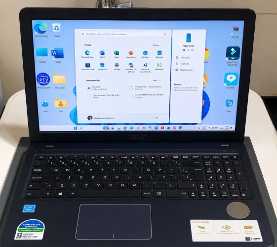 Notebook ASUS Vivobook Go 15 Intel Celeron 4GB RAM 128GB eMMC 15,6" UHD Star Black 