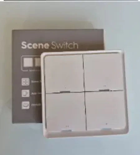 Interruptor de Cenas Sem Fio Trato 4 Botões Automação Tuya / Zigbee