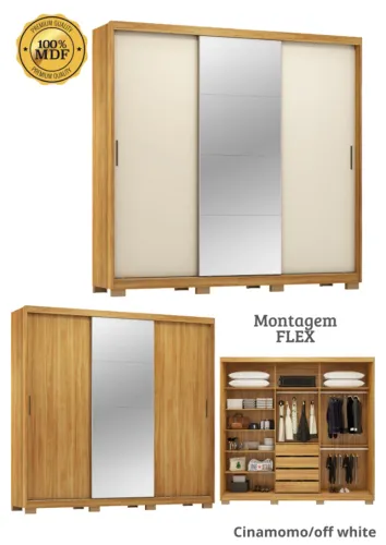 Roupeiro Dalila 100% MDF 2.35m