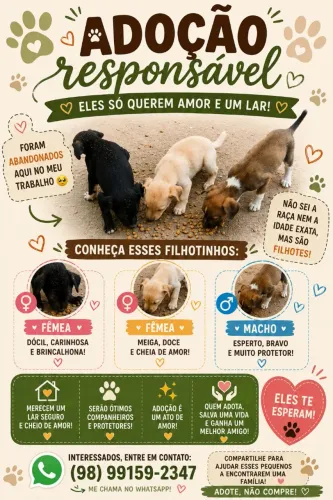 DOAÇÃO DE FILHOTES