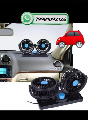 Ventilador portátil Automotivo Duplo12v Ajustável Carro Van Caminhão novo
