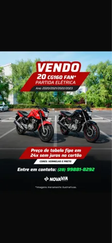 CG160 Start 24x sem juros cartão 