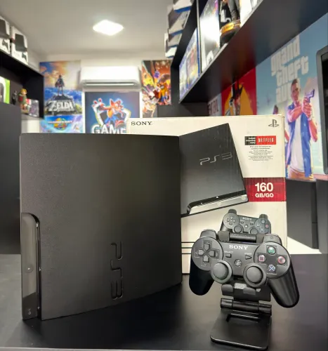 Ps3 Slim Desbloqueado Na Caixa Completo
