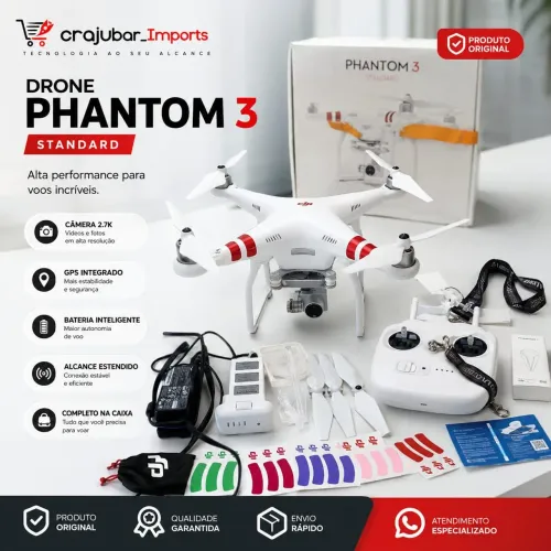 Drone dji Phantom 3 standart muito conservado