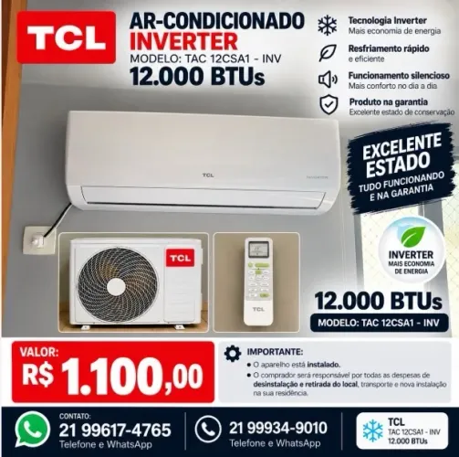 Ar Condicionado Inverter - TCL - 12.000 BTUs