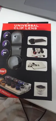 Lentes com clip para camera de celular