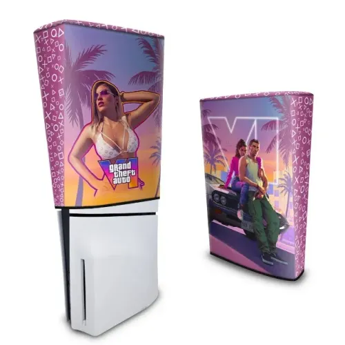Capa Anti Poeira PS5 Slim Vertical - GTA 6