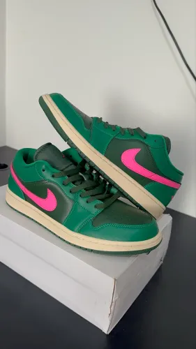 Nike air Jordan 1 Low verde com rosa