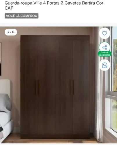 Guarda Roupa Solteiro Nunca Utilizado - NOVO