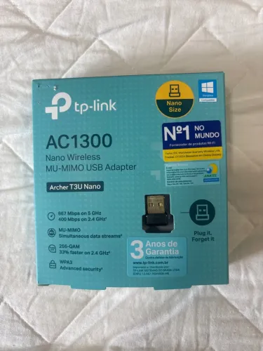 Adaptador USB Wi-fi Ac1300 T3u Plus Dual Band 5ghz TP-link