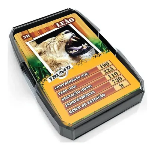 Jogo de Cartas Trunfo Animais Selvagens