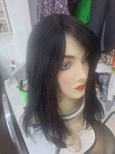 Peruca cabelo natural 250 gramas 45 cm