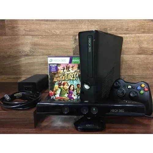 Xbox 360 com kinect e 20 jogos sem caixa