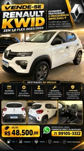 Renault Kwid Zen 1.0 Flex 12V 5P Mec. 2024