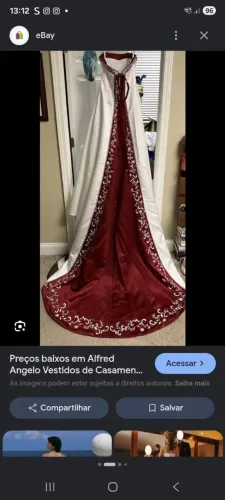 Vestido de noiva estilista inglês Alfredo angelo