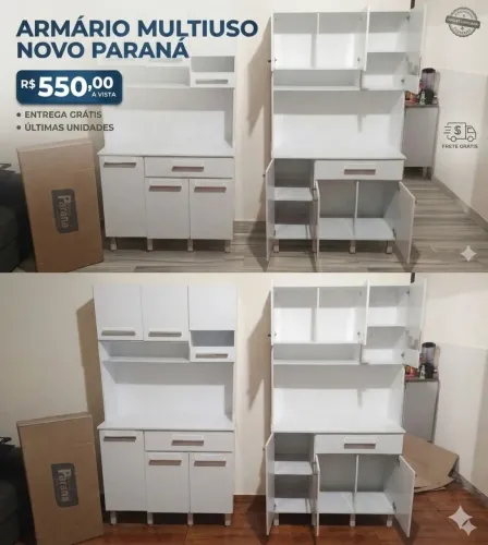 Armário de cozinha novo, kit Paris 