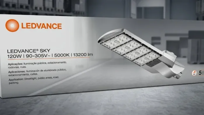 LUMINÁRIA LED (POSTE) 120W 5000K 13.200 LUMENS LEDVANCE SKY 2 UNI.