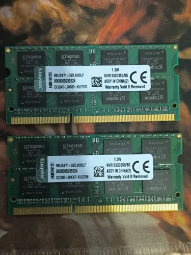 Memória RAM Kingston ddr3 8gb 1600mhz para notebook (Cada)