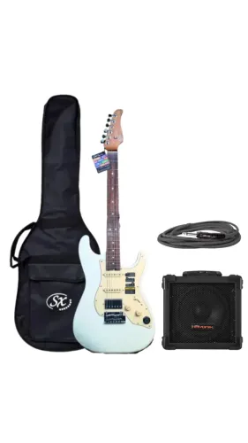 Kit Guitarra Eletrica Inteligente Efeitos S800 Vw Destro + Capa SX + Cabo + Amplificador