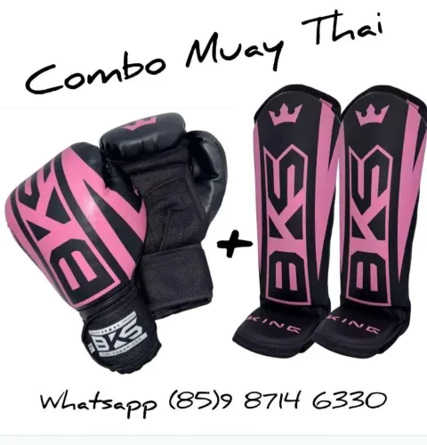 Kit boxe. Luvas boxe e caneleira protetor UFC. MMA muay Thay. Entrega grátis