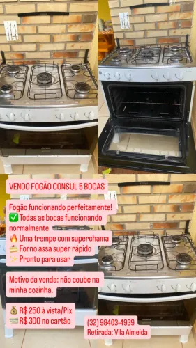 FOGÃO CÔNSUL 5 BOCAS