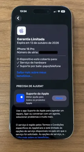 iPhone 16 Pro 256GB Natural Titanium | Único Dono | Garantia Apple