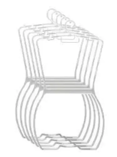 Conjunto 20 Cabides Acrílico Silhueta Adulto