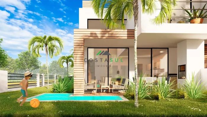 Exclusividade 50 m da Praia de Garopaba: Residências de Alto Padrão com 4 Suítes