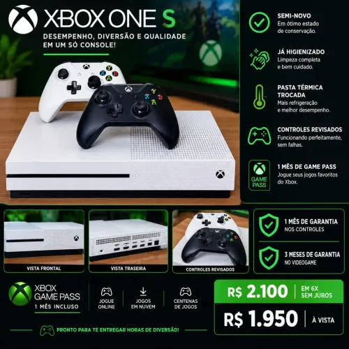 Xbox One S em perfeito estado