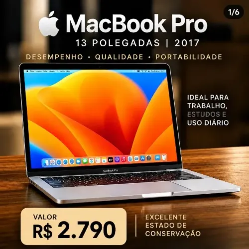 MacBook Pro 13 - 2017 Intel Core i5 8GB RAM SSD 512GB - Prata | Excelente Estado