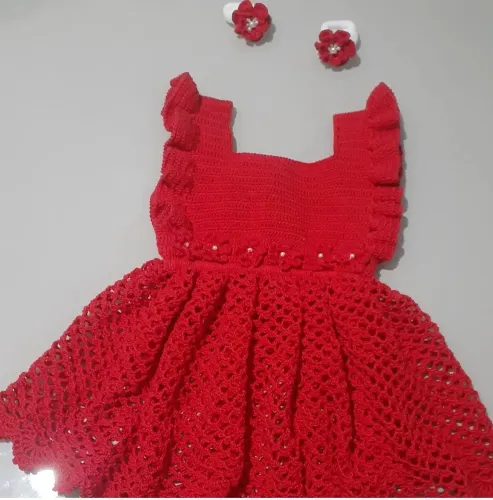 Vestido de crochê