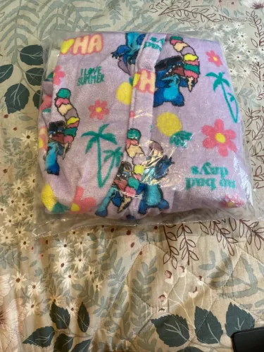 Roupão Infantil Tamanho M Stitch