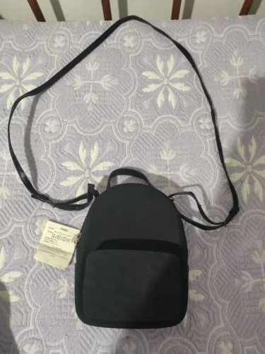 Bolsa feminina preta de ombro nova pequena estilo mochila