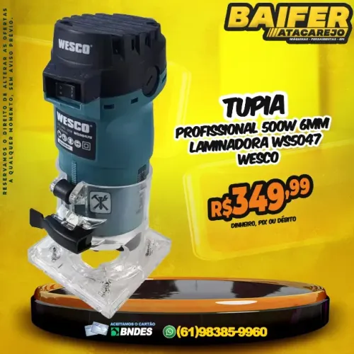 Tupia Profissional 500w 6mm Laminadora Ws5047 Wesco