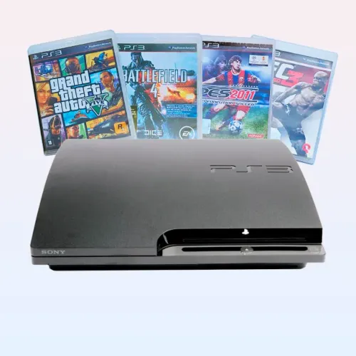 PS3 SLIM C/ JOGOS