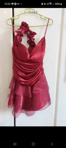 Vestido de festa vinho tam. M (novo)