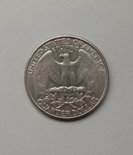 Moeda antiga de 25 centavos americano