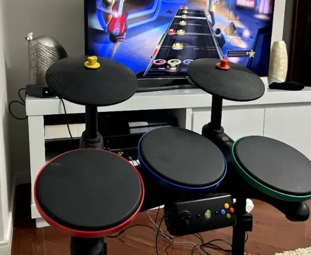 Bateria e Guitarra Guitar Hero - Xbox 360
