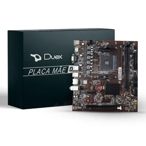 Placa-Mãe DUEX DX A320ZG AM4 DDR4 M.2 NVMe - Completa com Caixa
