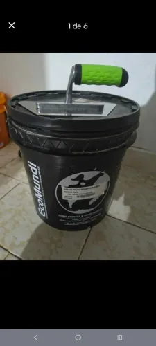 GALÃO 23 KG DIAMANTE NEGRO, PEDRAS NATURAIS LACRADO + ESPATULA INOX NOVA. BOTUCATU.