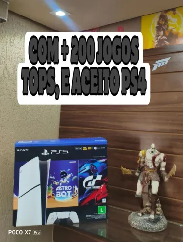 PS5 SLIM + 200 JOGOS TOPS
