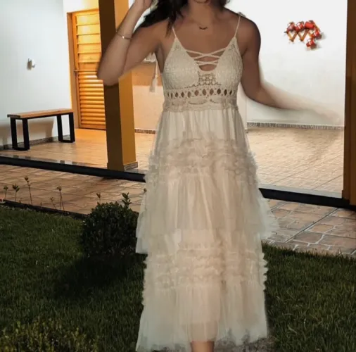 Vestido Branco tule