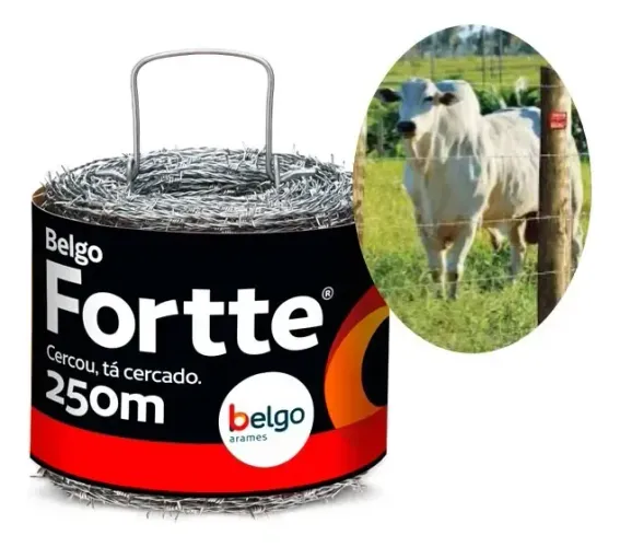 Arame Farpado Belgo Arames Fortte 250 Metros