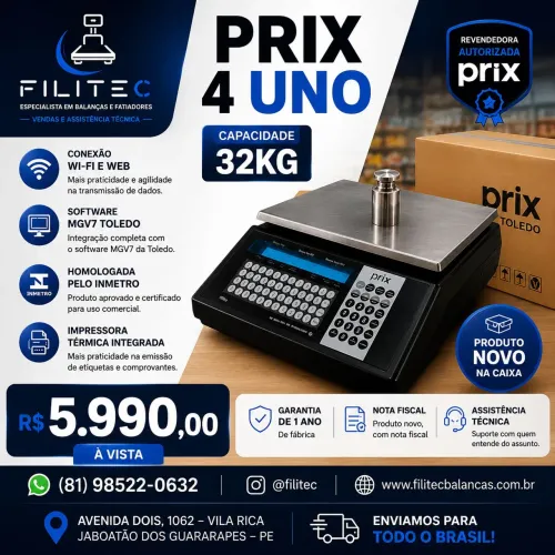 Balança Prix 4uno 32kg WI-FI nova