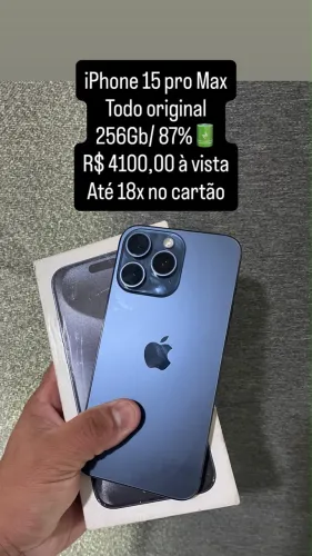 iPhone 15 pro Max todo original - até 18x no cartão